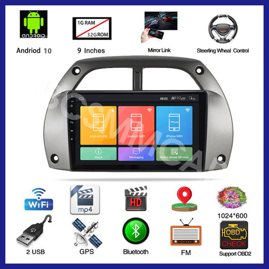 Fit for Toyota RAV4 2001-2006 For Carplay Car Stereo Radio Touch Screen BT FM