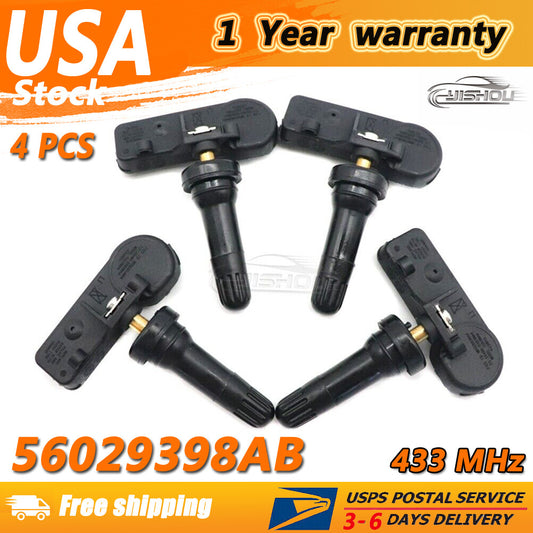 NEW 4PCS 68241067AB 56029398AB for CHRYSLER for DODGE for JEEP TIRE PRESSURE TPMS SENSOR