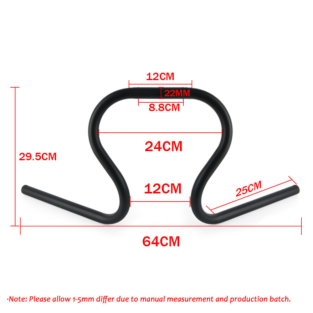 Motorcycle Drag U-Bar 7/8 inch 22 mm pullback handlebar for Suzuki for Honda CG Chopper