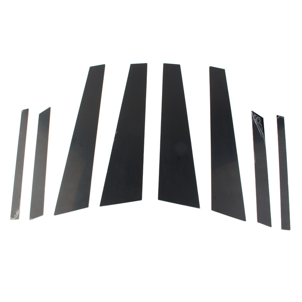 for BMW X6 E71 2009-2014 8x Glossy Black Set Pillar Posts Door Window Trim