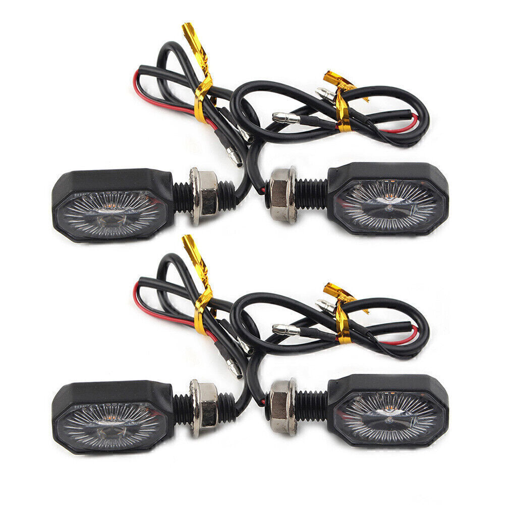 for Mini LED Turn Signal Blinker Amber Light Indicator Lamps Bulbs Motorcycle 4Pcs
