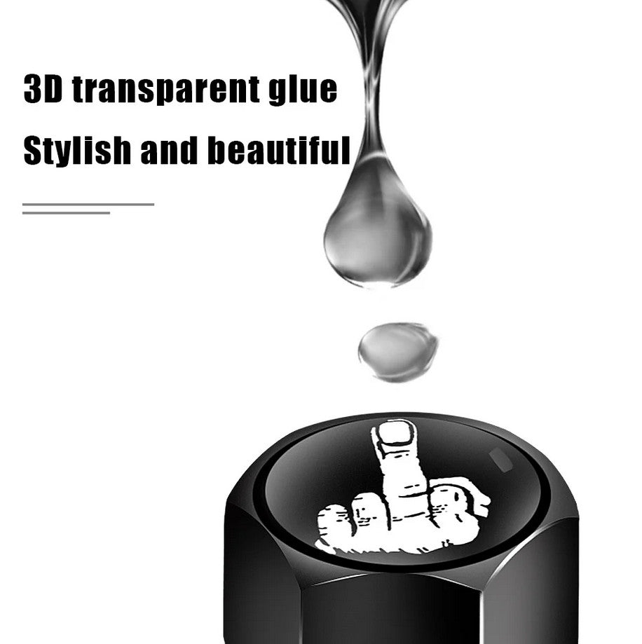 4-piece car tire valve cover rod air dust cover, premium metal, blue and white, suitable for Lexus .