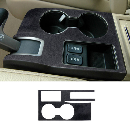 Suede Leather Water Cup holder Panel Trim Cover for Honda CR-V CRV 2007-2011