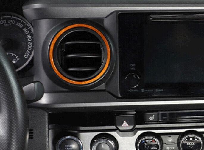 Fit for Toyota Tacoma 16-22 Orange Aluminum Central Console Air Outlet Vent Trim