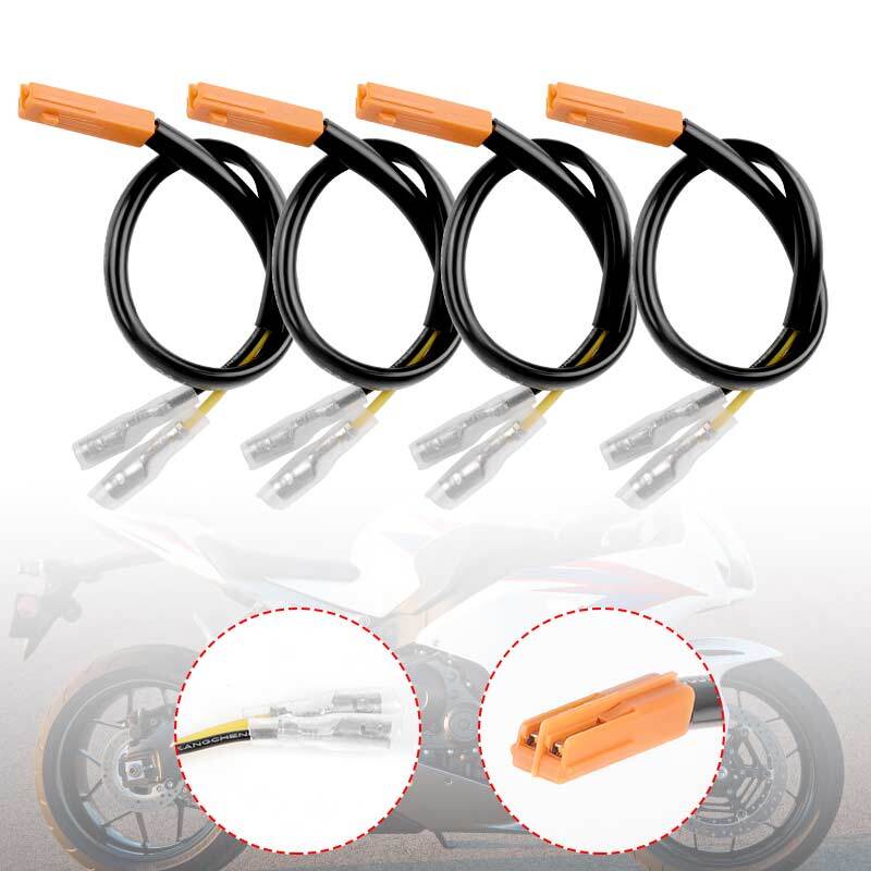 4X Turn Signal Adapter Plugs Connector Wire Cable for Honda CBR1000RR 2004-2012