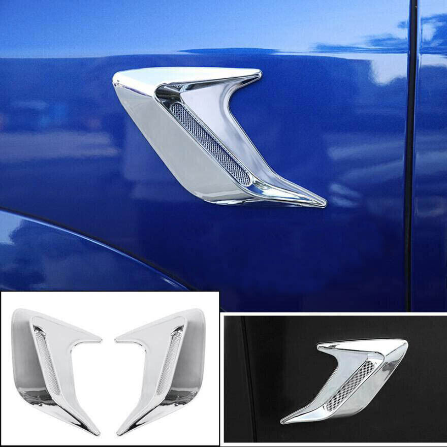 for Kia K5 2021-2024 Chrome Side Door Fender Vent Air Wing molding Cover Trim 2X