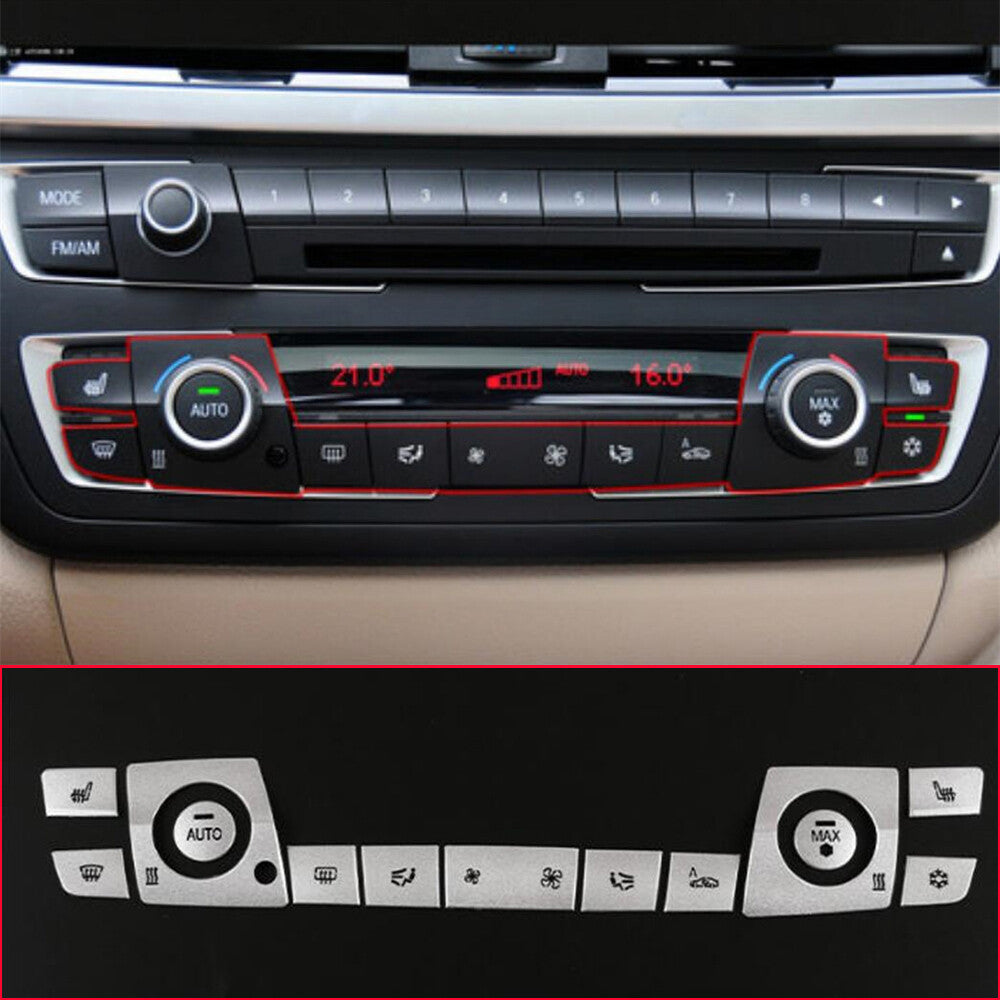 13PCS Alloy Air Conditioner Switch Button Trim for BMW 3 4 Series F30 GT 2013-19