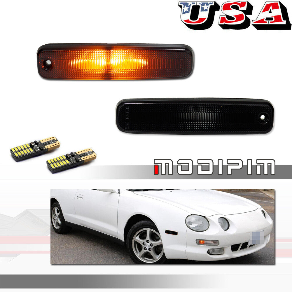 Smoked LED front marker lights for 1994-1999 for Toyota Celica 6th ST204 AT200