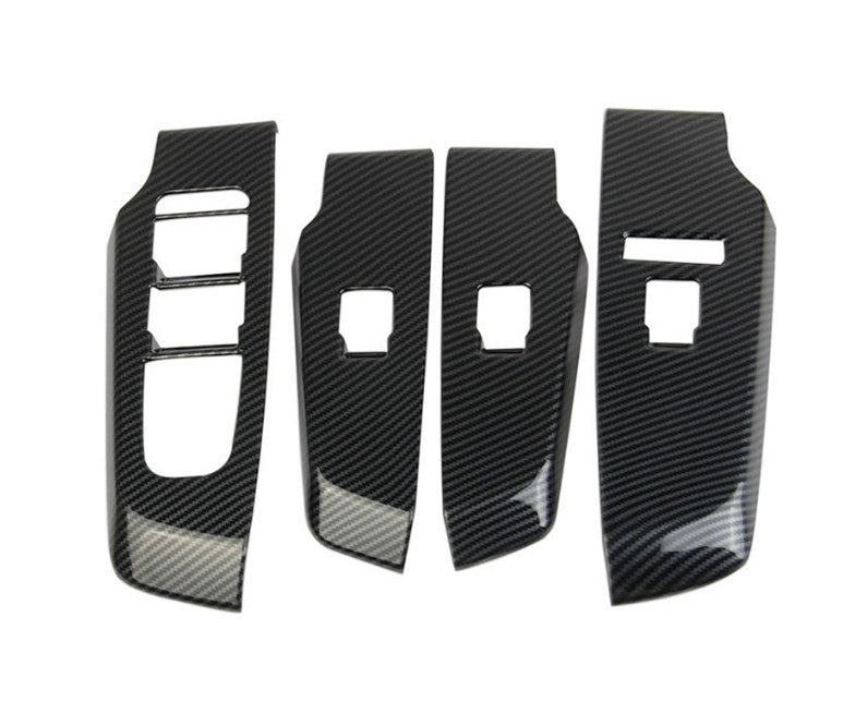 Carbon Fiber Interior Window Switch Panel Cover Trim for Mitsubishi Outlander22+