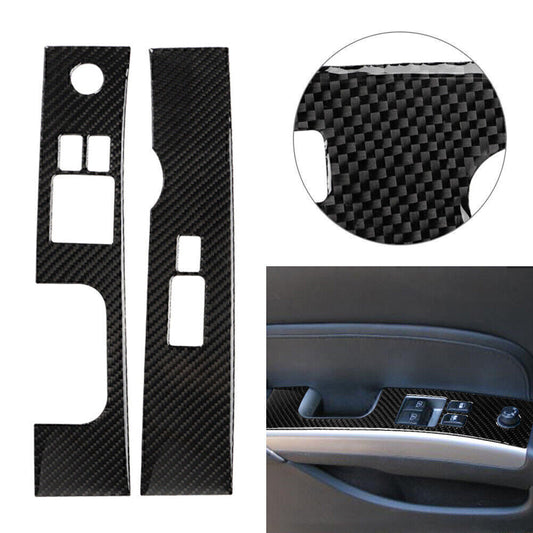 Carbon Fiber Interior Window Lift Switch Panel Cover Trim Fit for Nissan 350Z 06-09