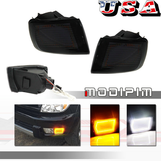 2-pack of DRL turn signal LED light replacement parts for 2003-2005 for Toyota 4Runner smoked models.