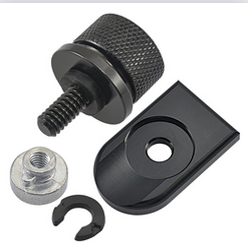 Black Rear for Seat Bolt Screw Mount Tab Knob Cover Nut for Harley Sportster Touring