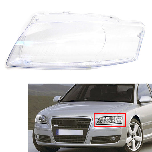 Headlight Lens Cover Headlamp Shell Fit for Audi for A8 D3 2005-2010 Transparent Left
