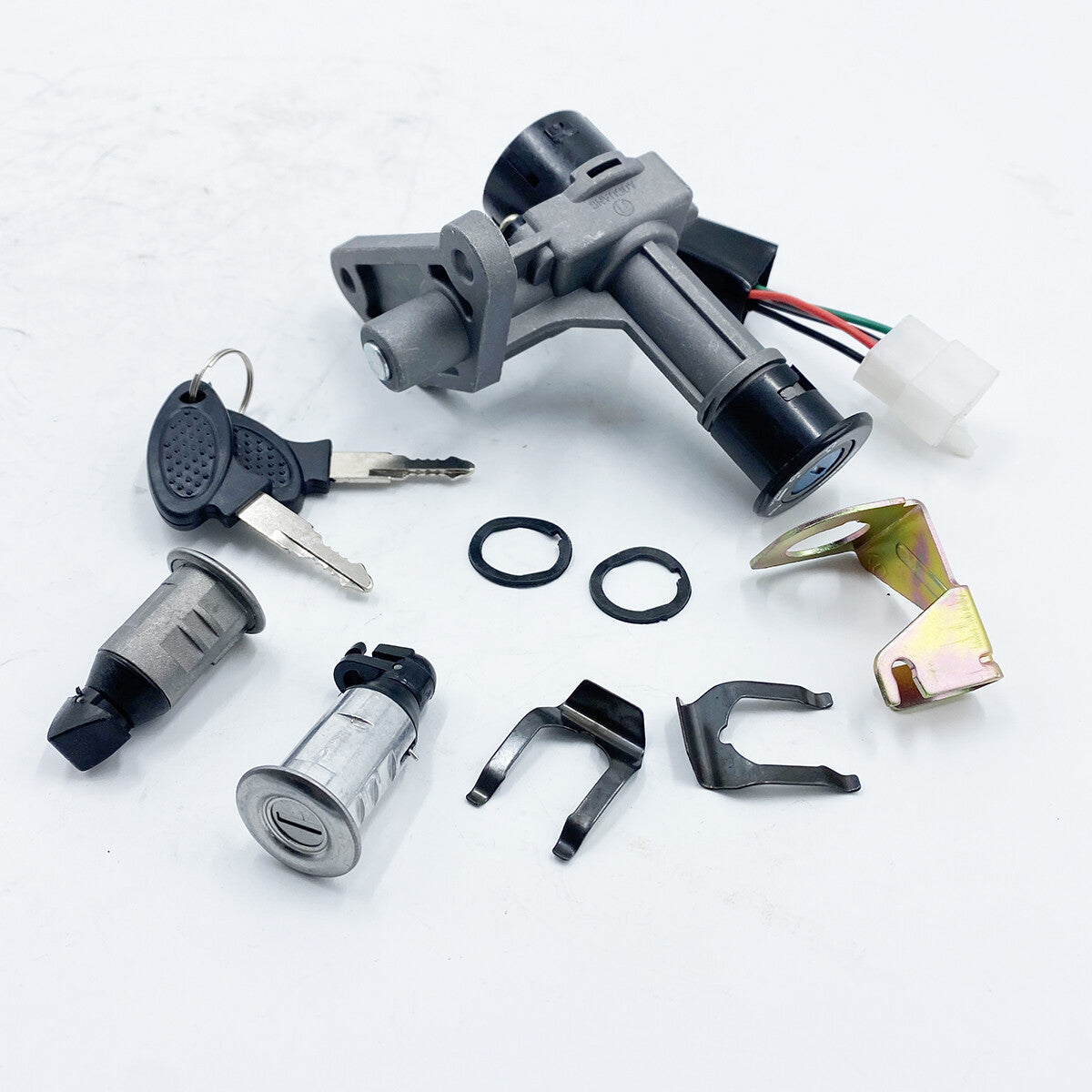 4Pin Ignition Key Switch Set for Gas Scooter 50cc 150cc 139QMB GY6 Chinese Moped