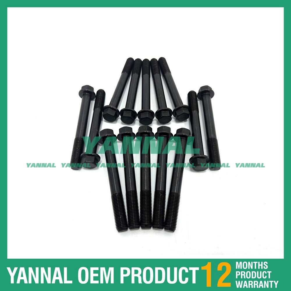14X cylinder head bolts for Yanmar 3TNV76 engine and Wacker Neuson EZ28 excavator.