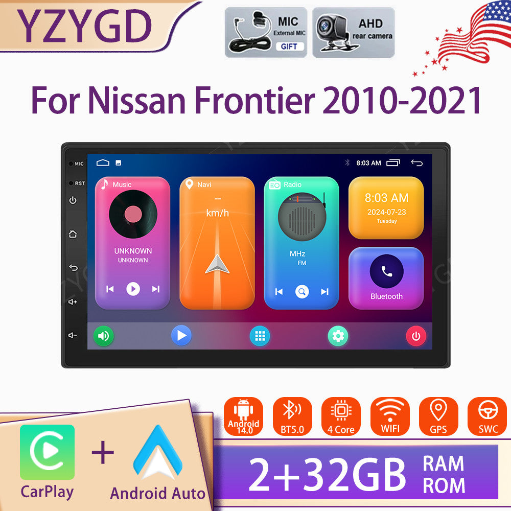 for Nissan Frontier 2010-2021 Carplay Car Stereo Radio Android GPS Player Screen