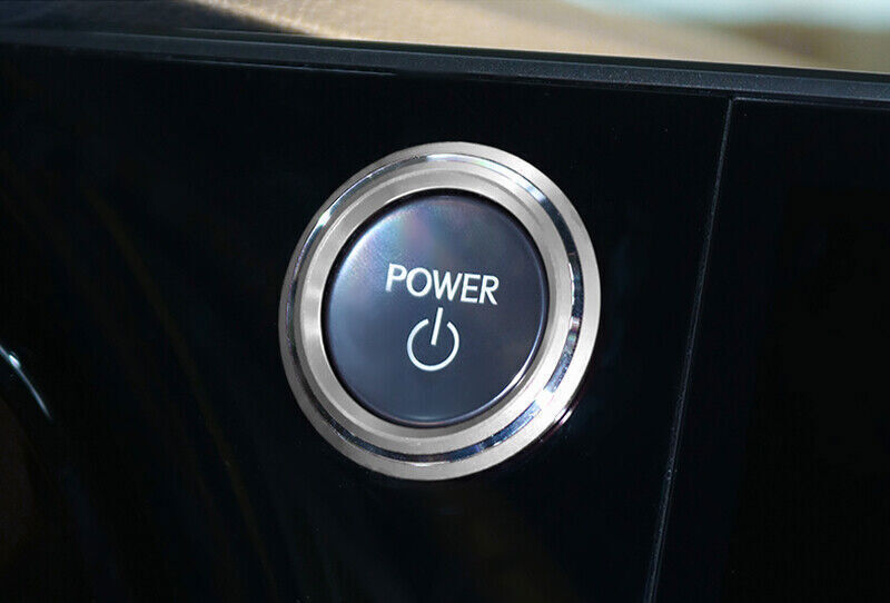 Silver Aluminum One-Button Start Switch Cover Trim for Lexus RX500h 2023-2024