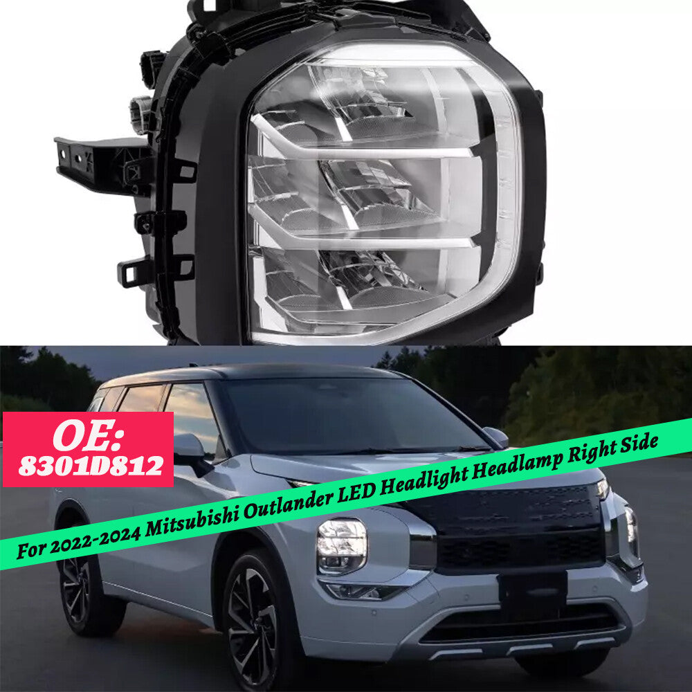 Front Right LED Headlight Headlamp Assembly for Mitsubishi Outlander 2022-2024