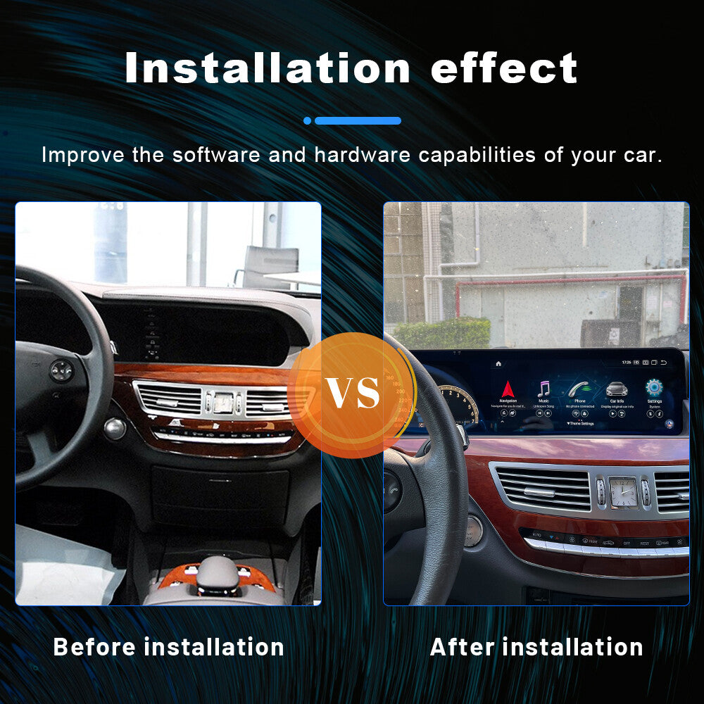 12.3 Android Carplay Car GPS Navi Stereo 8+128G for Benz S Class W221 2006-2013