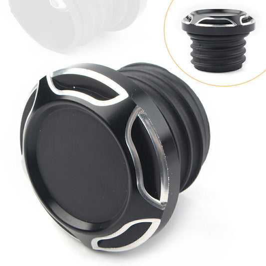 CNC Cut Gas Cap Fuel Tank Right-hand Thread for Harley Dyna Softail Black