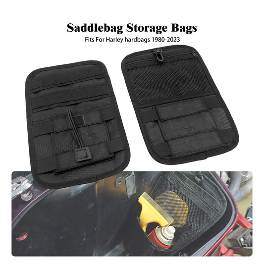 Saddlebag Organizer Pair Hard Bags Storage Fit for Harley Touring Bagger 80-2023