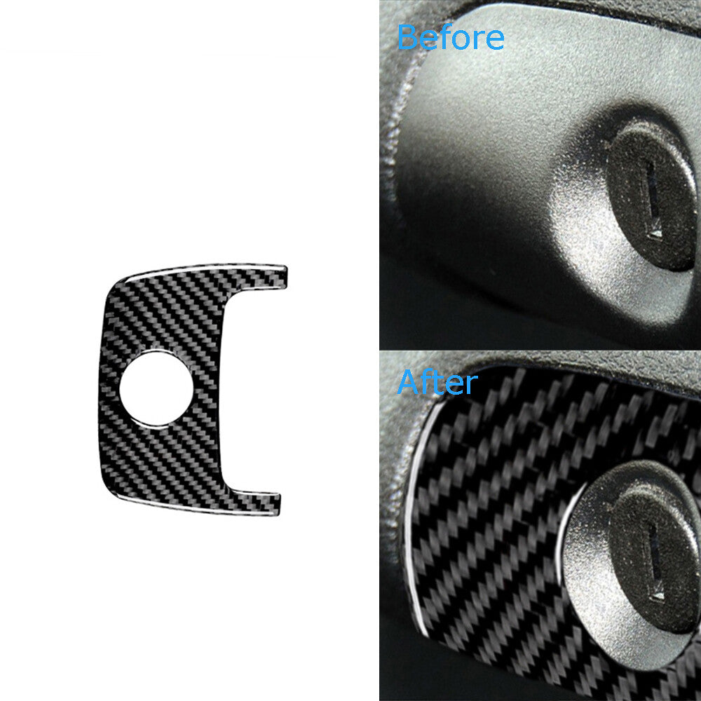 Carbon Fiber Armrest Compartment Handle Cover Trim for Jeep for Wrangler JK 2011-17