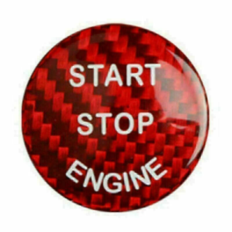 Keyless Start Button Carbon Fiber Red Cover for BMW F-Chassis 1 2 3 4 5 6 X3 M5