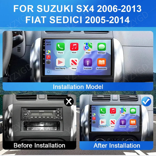 for Suzuki SX4 2006-2013 for Fiat Sedici 2005-2014 CarPlay Car Stereo Radio GPS WiFi