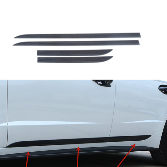 for Hyundai Sonata 2020-23 Black ABS Body Door Side Molding Guard Cover Trim Set