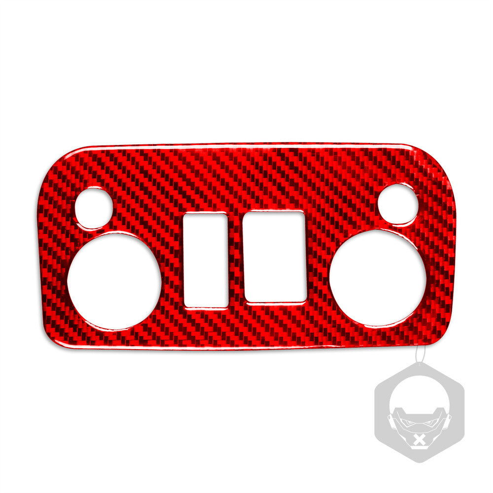 Red Carbon Fiber Front Reading Light Lamp Panel Cover for Ford for Mustang 1996-2003