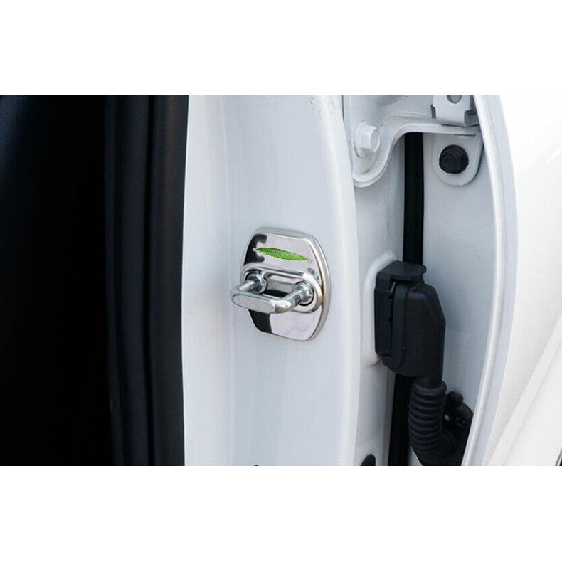 for Kia Seltos 2020-2023 Silver Steel Door Lock Antirust Protection Cover Trim