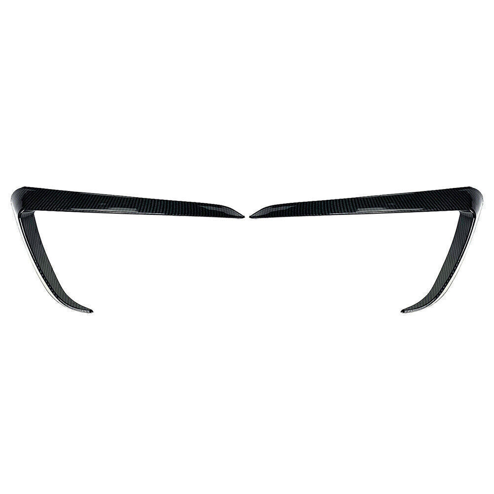 for Tesla for Model Y 2020-2022 Carbon Fiber Front Fog Light Lamp Eyebrow Cover Trim