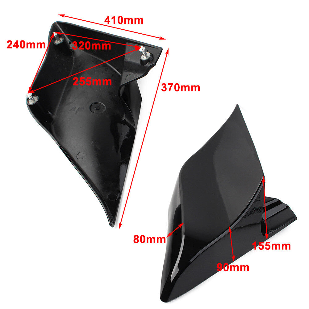 Stretched Extended Side Cover Fit for Harley Street Road Glide 2009-2013 Vivid Black