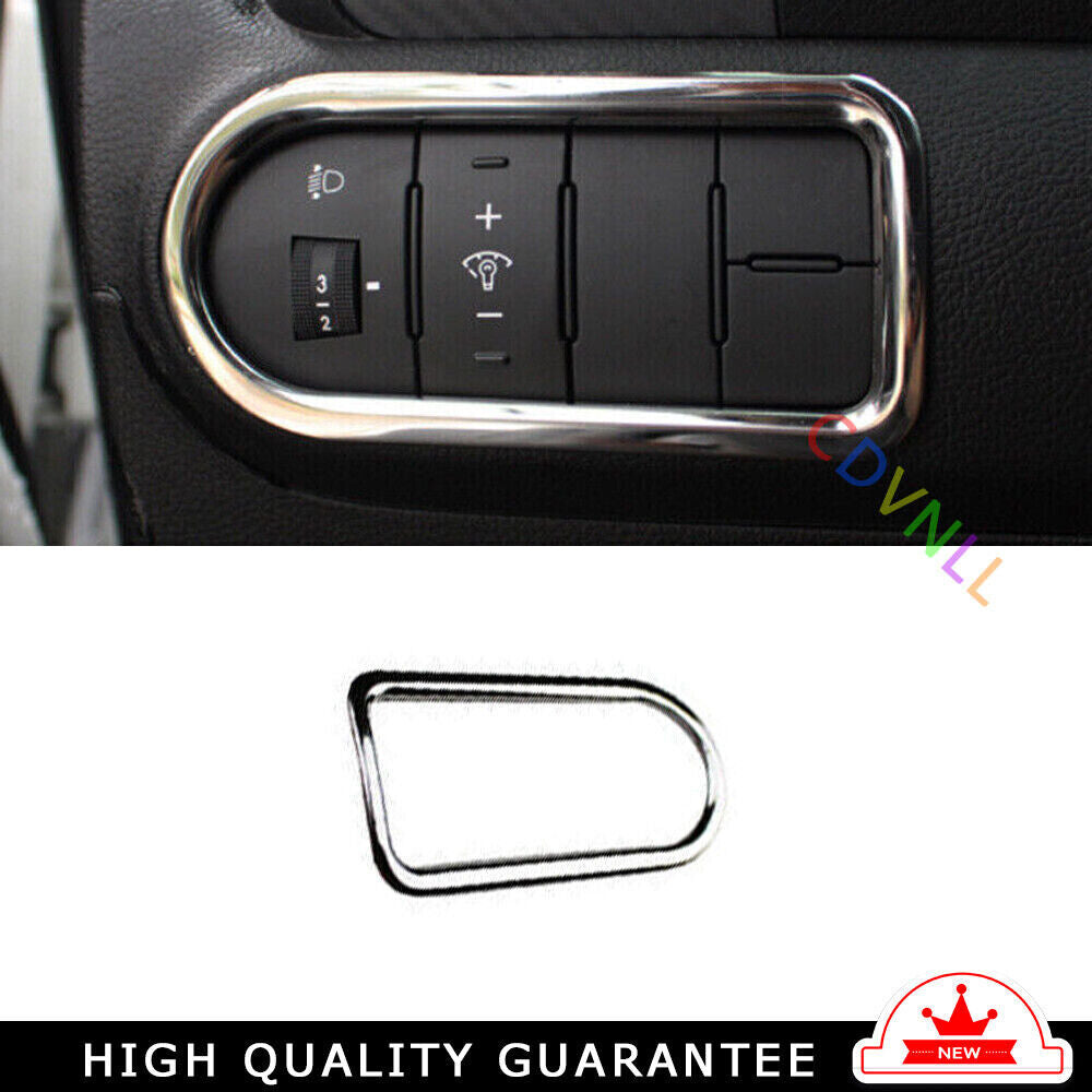 Inner Headlight Button Frame Cover Trim for Kia K3 Forte 14-2018 Chrome Steel