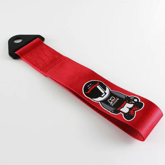 Car tow hook with front cover, rear trunk, bumper, and tow hook, red, suitable for Mugens for Subaru