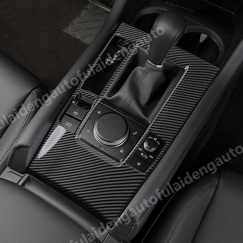 for Mazda 3 2019-2022 Carbon Fiber Style Inner Gear Shift Box Panel Cover Trim