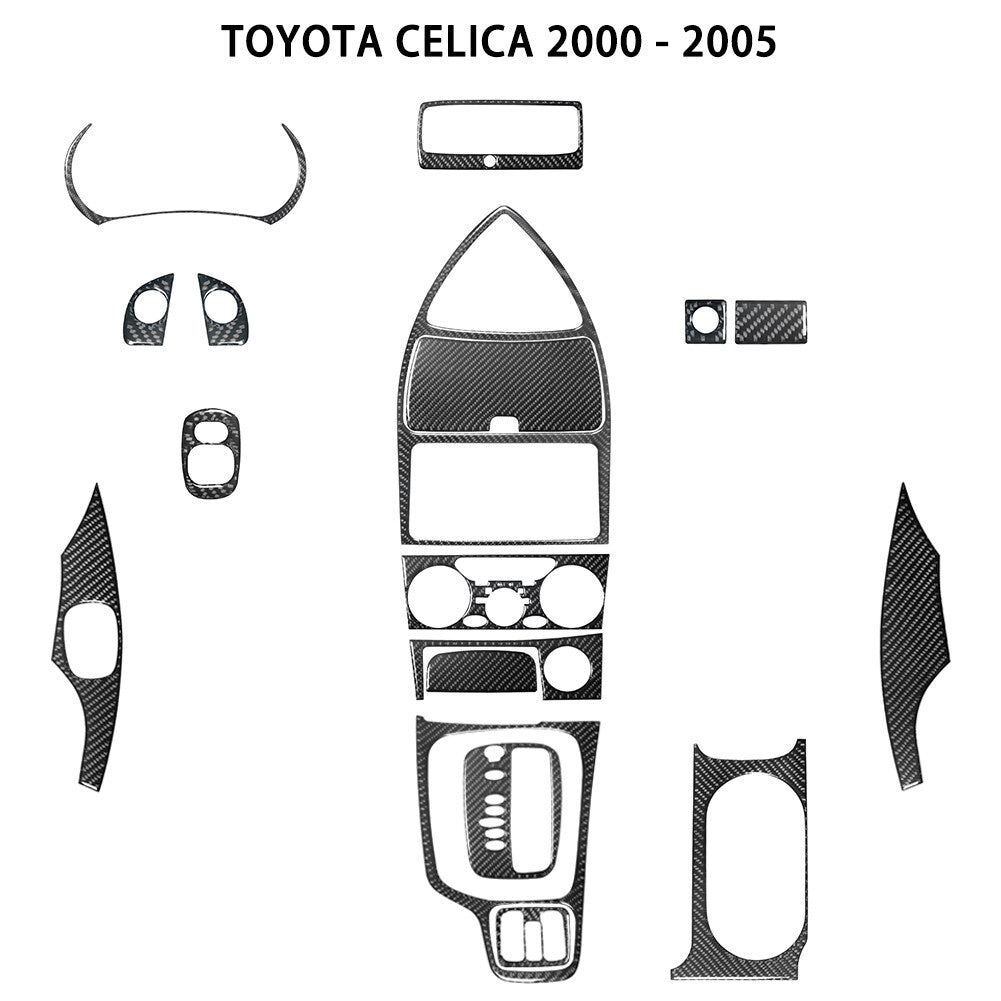 18Pcs Carbon Fiber Full Set Interior Kit Cover Trim for Toyota Celica 2000-2005