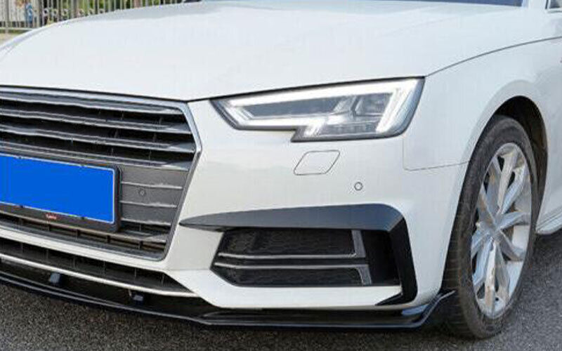 for Audi A4 B9 2017-2019 Glossy Black Front Fog Light Lamp Eyebrow Cover Trim 2x