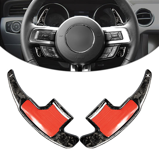 Carbon Fiber Steering Wheel Paddle Shifter Extension for Ford for Mustang 2015-2021