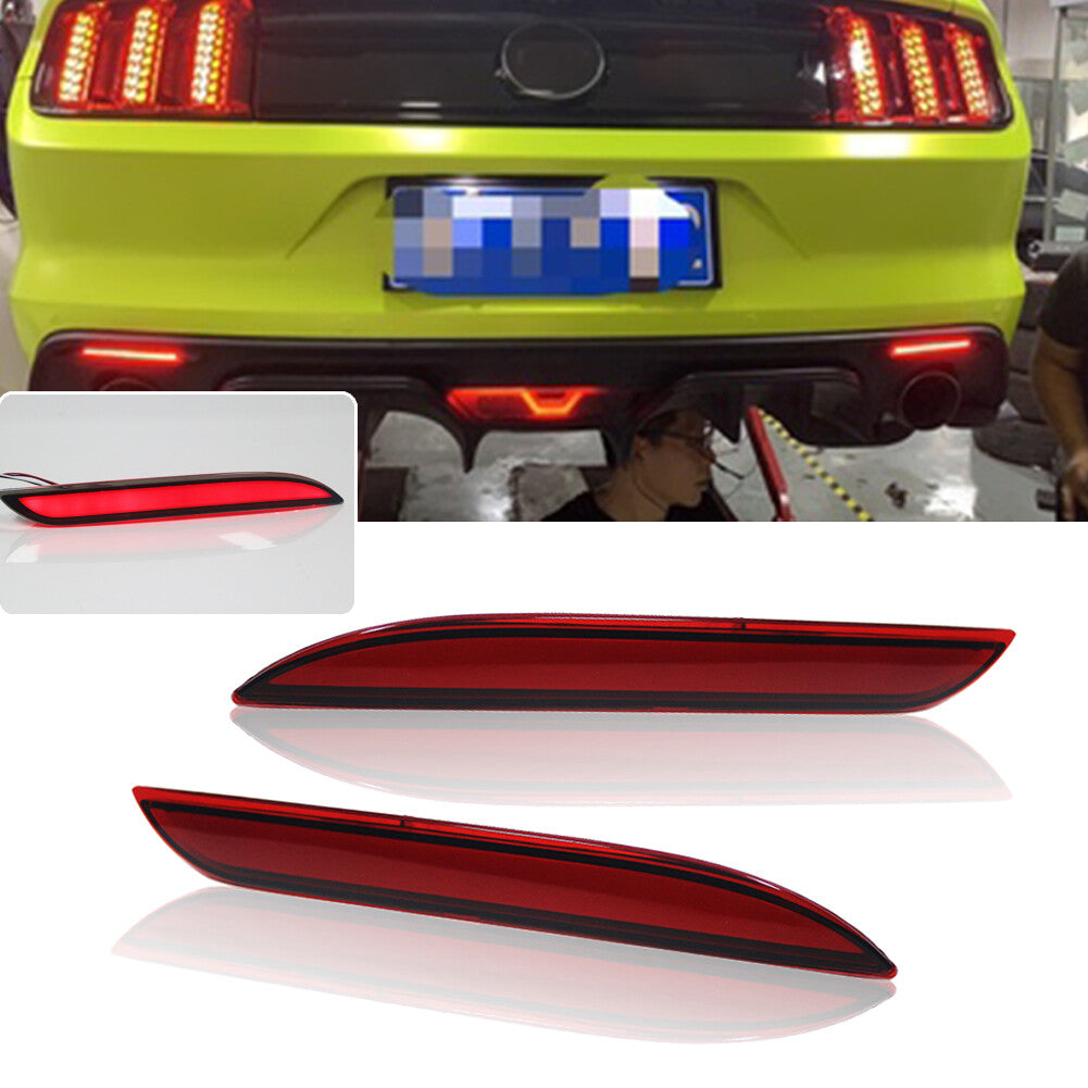 12-volt red LED rear fog/reverse brake lights for 2015-2017 for Ford Mustangs