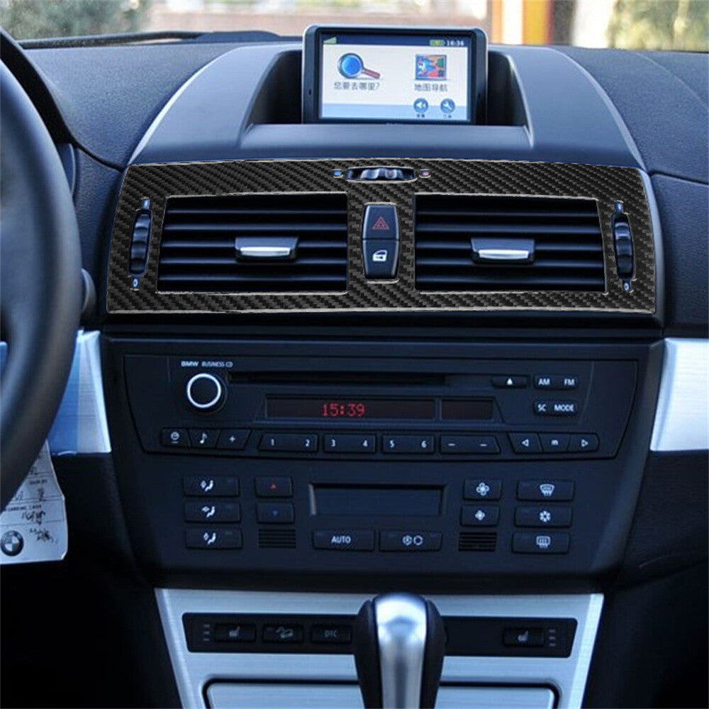 Carbon Fiber Inner Center Console Air Vent Outlet Cover for BMW X3 E83 2004-2010