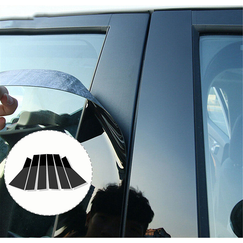 for Kia K5 2021-2023 6pc Black Pillar Posts Set Door Trim Piano Cover Kit decor