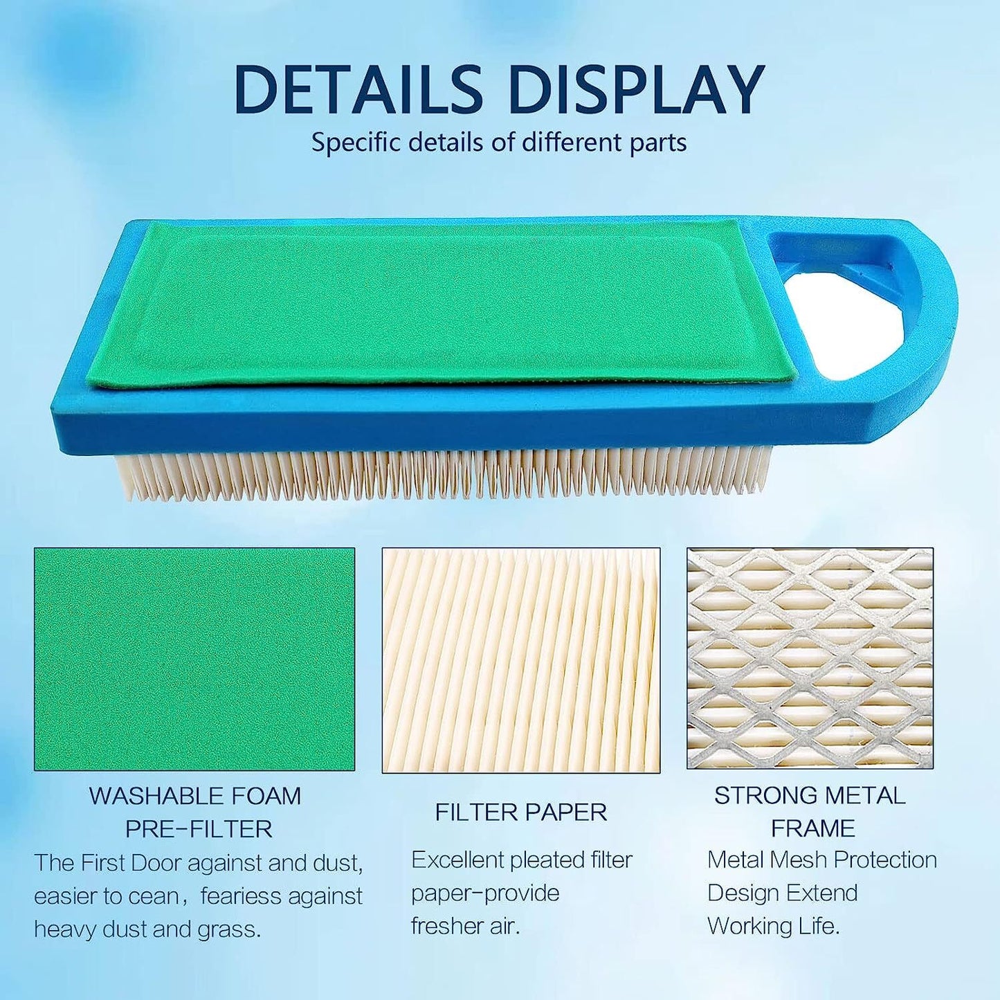 2xAirPre Filter For M149171 GY20573 Craftsman Lawn Mower 698083