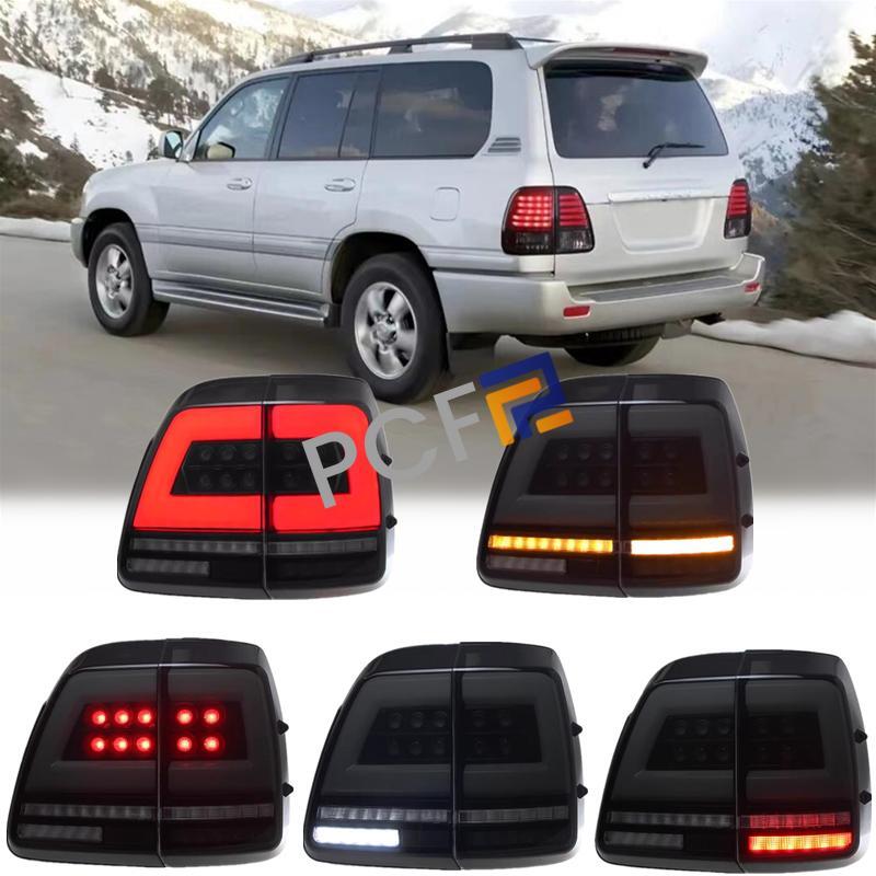 Suitable for Toyota for Land Cruiser LC100 LED Smoked Black Left + Right Rear Taillights 98-07