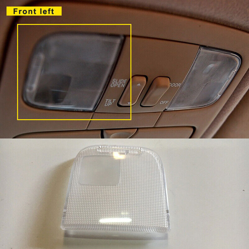 2PCS ABS Inner Front Reading Light Cap Cover Trim for Toyota Prado FJ120 2003-09