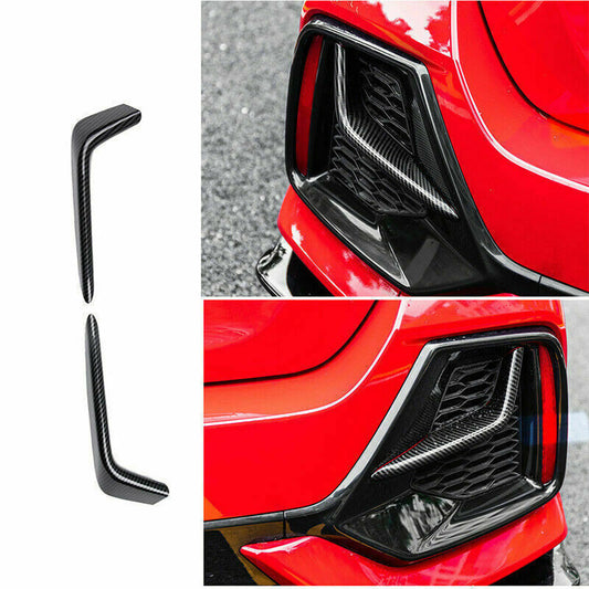 for Honda for Civic Hatchback 2017-2021 Carbon Fiber Rear Fog Light Lamp Strip Trim