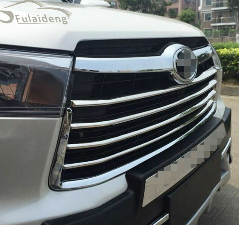 for Toyota Highlander 2014-2016 ABS Chrome Front Grille Grill Bumper Cover Trim