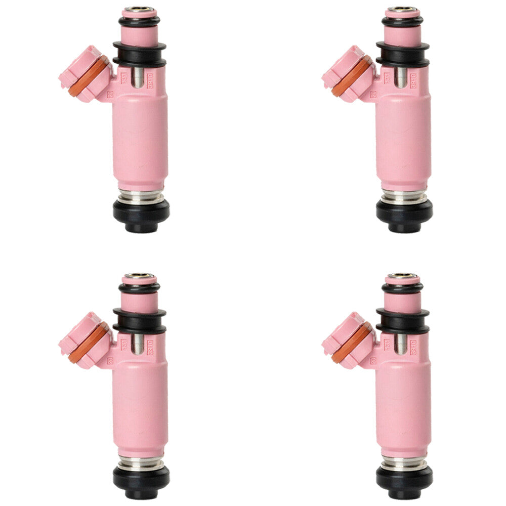 Set of4 New Pink 565cc Fuel Injectors 16611AA370 for Subaru STI WRX Forester