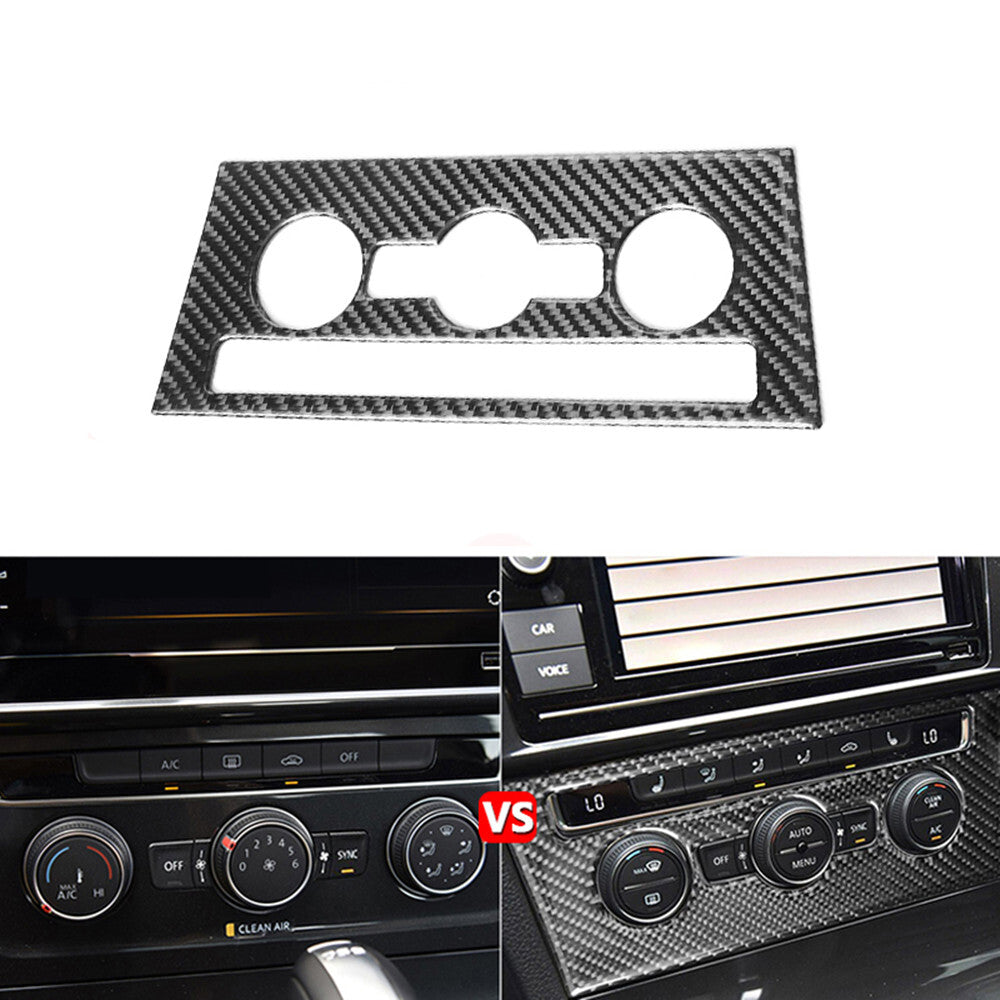 Carbon Fiber Central AC Switch Trim Cover for VW for Golf MK7 2014-2019 Type B