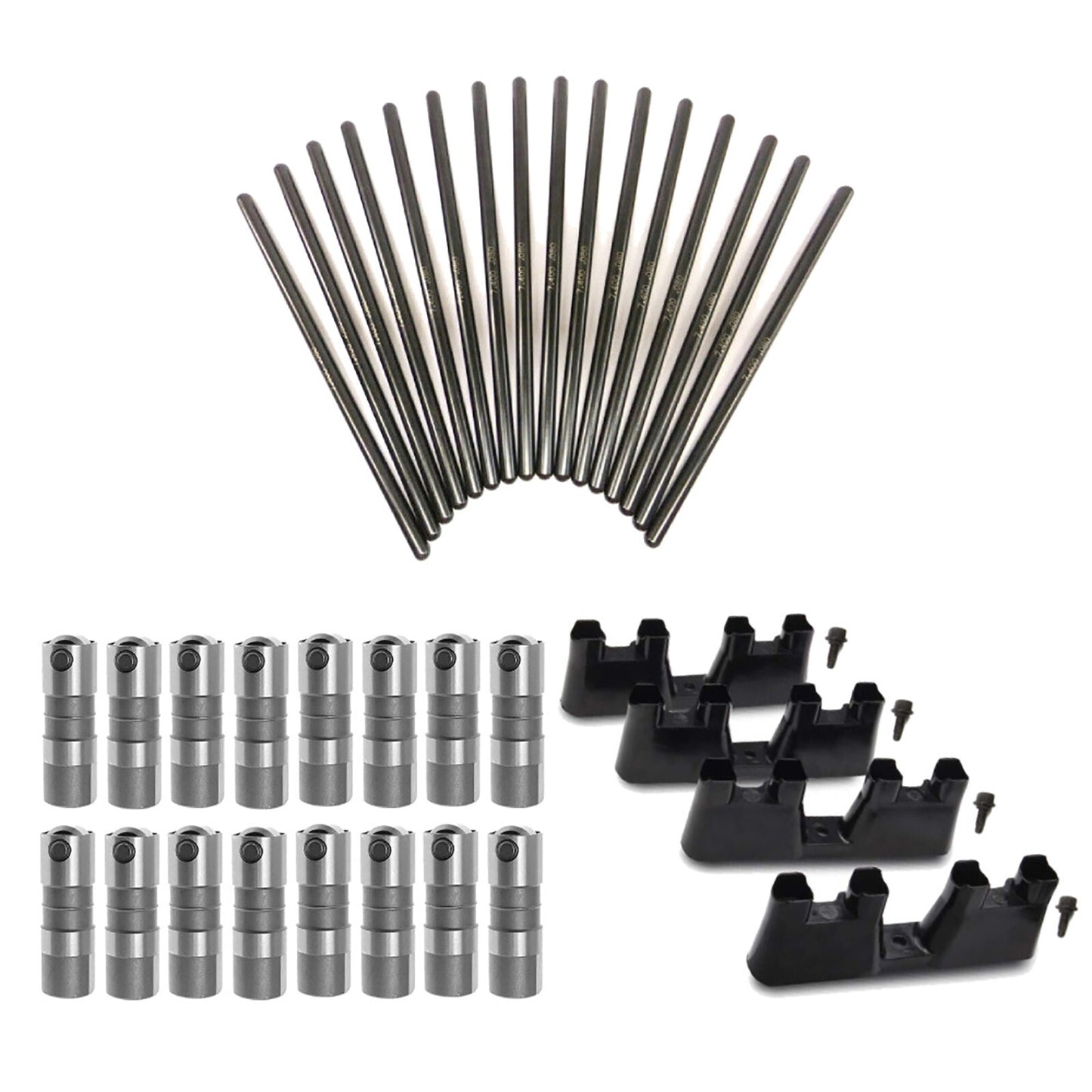 Lifters Set W/ Trays 7.400 Pushrods For LS1 LS2 LS3 LS6 LS7 LQ9 4.8 5.3 5.7 6.0L